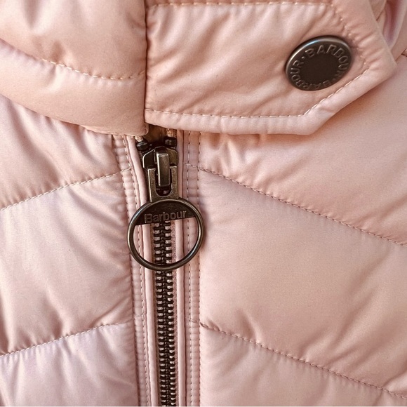 BARBOUR CAVALRY QUILTED ROSE PINK RIDING JACKET SIZE 8 EUC - Picture 6 of 10